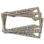 Retro Pixel Squares License Plate Frame (Personalized)