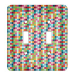 Retro Pixel Squares Light Switch Cover (2 Toggle Plate)
