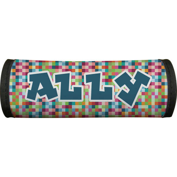 Retro Pixel Squares Luggage Handle Wrap