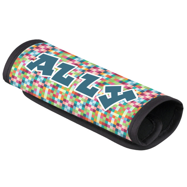 Custom Retro Pixel Squares Luggage Handle Cover (Personalized)