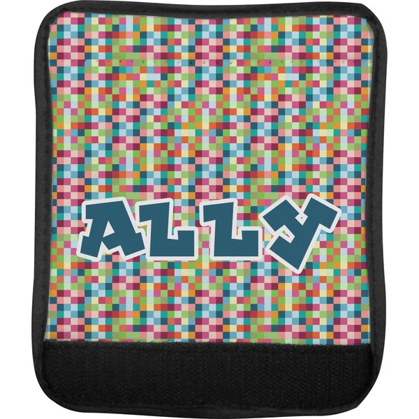 Retro Pixel Squares Luggage Handle Wrap (Approval)