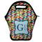 Retro Pixel Squares Lunch Bag w/ Name and Initial