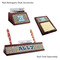 Retro Pixel Squares Mahogany Desk Accessories