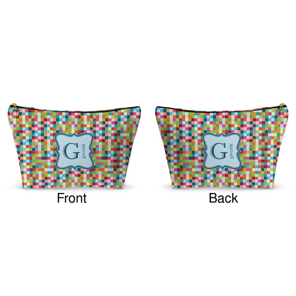 Retro Pixel Squares Makeup Bag Approval