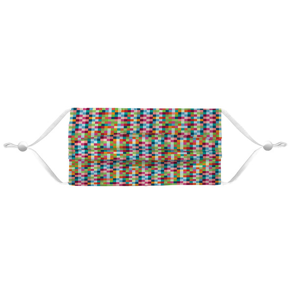 Retro Pixel Squares Mask - Pleated (new) APPROVAL