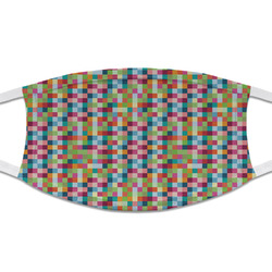 Retro Pixel Squares Cloth Face Mask (T-Shirt Fabric)
