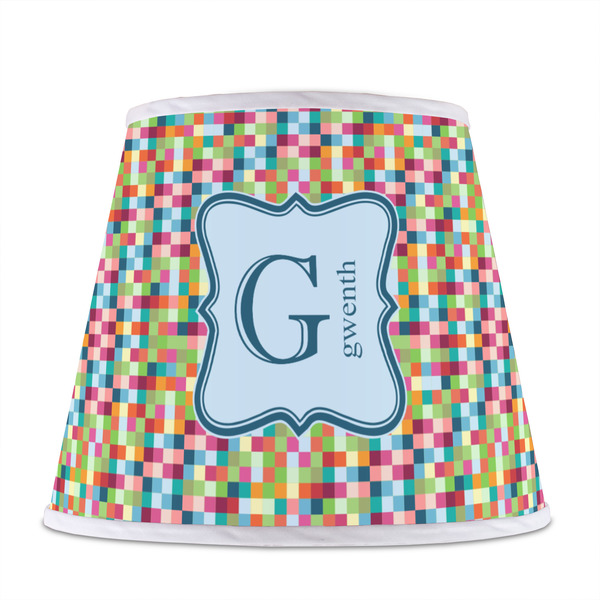 Retro Pixel Squares Poly Film Empire Lampshade - Front View