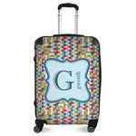 Retro Pixel Squares Suitcase - 24" Medium - Checked (Personalized)
