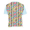 Retro Pixel Squares Men's Crew Neck T Shirt Medium - Back