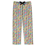 Retro Pixel Squares Mens Pajama Pants - L