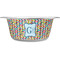 Retro Pixel Squares Stainless Steel Dog Bowl - Large (Personalized)
