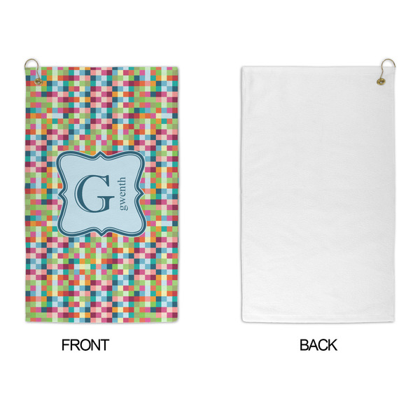 Retro Pixel Squares Microfiber Golf Towels - APPROVAL