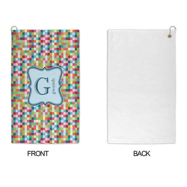 Retro Pixel Squares Microfiber Golf Towels - APPROVAL