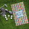 Retro Pixel Squares Microfiber Golf Towels - LIFESTYLE