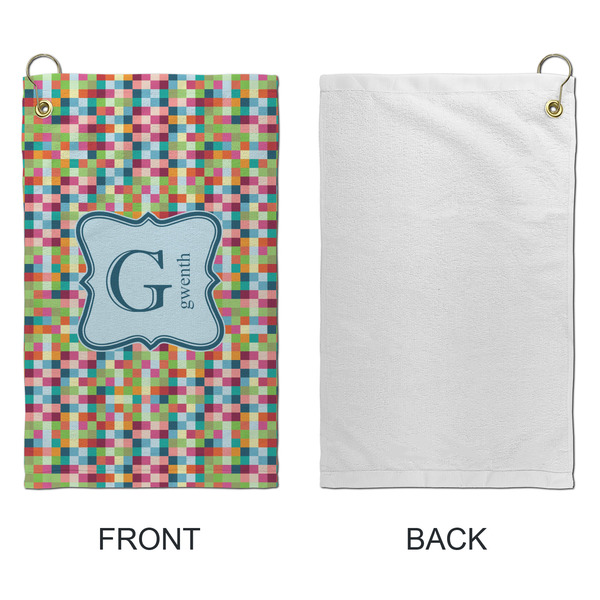 Retro Pixel Squares Microfiber Golf Towels - Small - APPROVAL