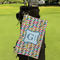 Retro Pixel Squares Microfiber Golf Towels - Small - LIFESTYLE