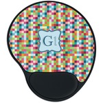 Retro Pixel Squares Mouse Pad with Wrist Support