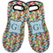 Retro Pixel Squares Neoprene Oven Mitts - Set of 2 w/ Name and Initial