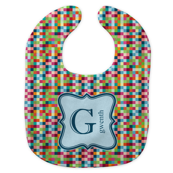Retro Pixel Squares New Bib Flat Approval