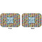 Retro Pixel Squares Octagon Placemat - Double Print Front and Back