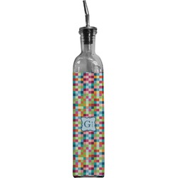 Retro Pixel Squares Oil Dispenser Bottle (Personalized)