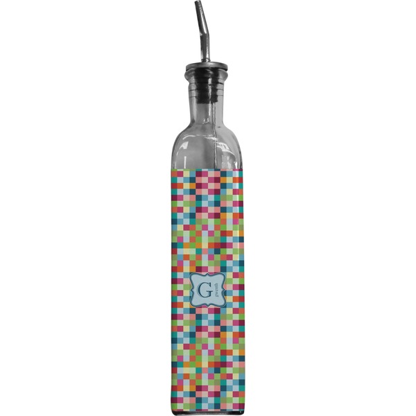 Custom Retro Pixel Squares Oil Dispenser Bottle (Personalized)