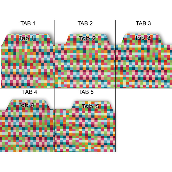 Retro Pixel Squares Page Dividers - Set of 5 - Approval