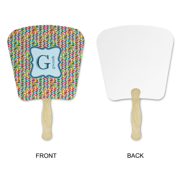 Retro Pixel Squares Paper Fans - Approval