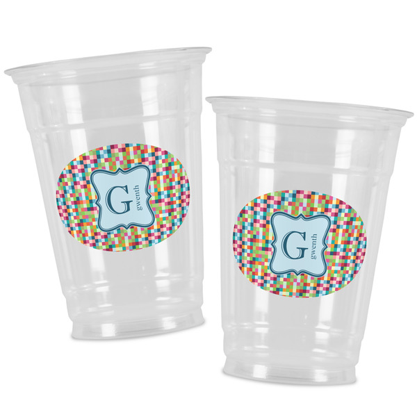 Retro Pixel Squares Party Cups - 16oz - Alt View