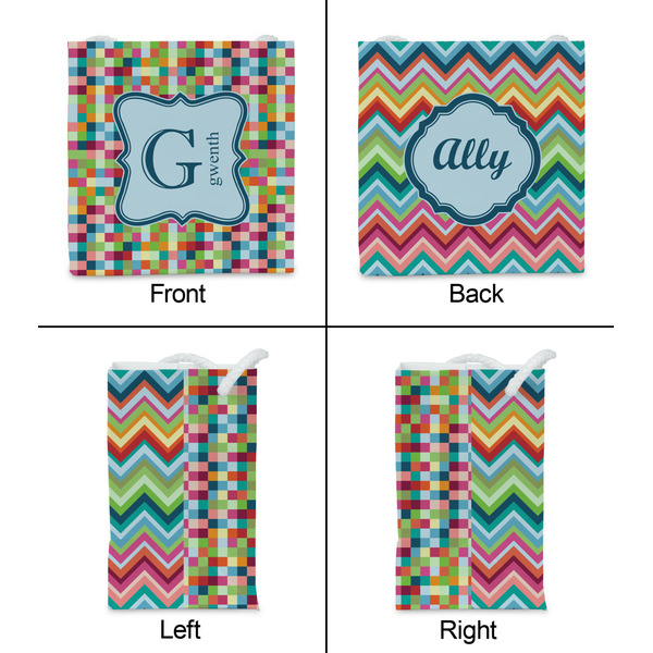 Retro Pixel Squares Party Favor Gift Bag - Gloss - Approval