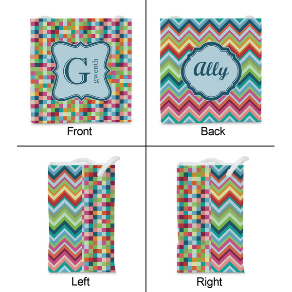 Retro Pixel Squares Party Favor Gift Bag - Matte - Approval