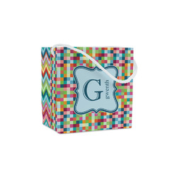 Retro Pixel Squares Party Favor Gift Bags - Matte (Personalized)