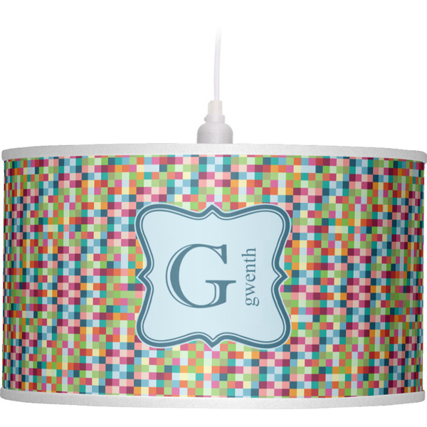 Retro Pixel Squares Pendant Lamp Shade