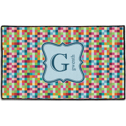 Retro Pixel Squares Door Mat - 60"x36" (Personalized)