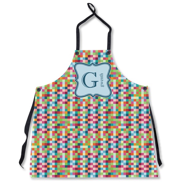 Retro Pixel Squares Personalized Apron
