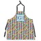 Retro Pixel Squares Apron Without Pockets w/ Name and Initial