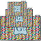 Retro Pixel Squares Personalized Door Mat - Group Parent IMF