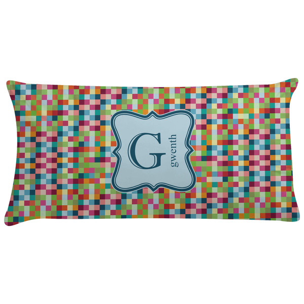 Custom Retro Pixel Squares Pillow Case - King (Personalized)