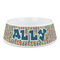 Retro Pixel Squares Plastic Dog Bowl - Medium (Personalized)