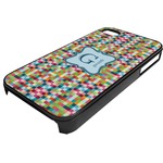 Retro Pixel Squares Plastic 4/4S iPhone Case (Personalized)