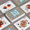 Retro Pixel Squares Playing Cards - Front & Back View