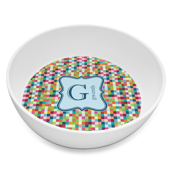 Custom Retro Pixel Squares Melamine Bowl - 8 oz (Personalized)