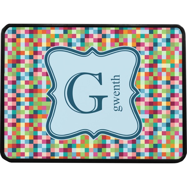 Retro Pixel Squares Rectangular Car Hitch Cover w/ FRP Insert (Select Size)