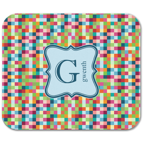 Retro Pixel Squares Rectangular Mouse Pad - APPROVAL