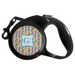 Retro Pixel Squares Retractable Dog Leash - Small (Personalized)