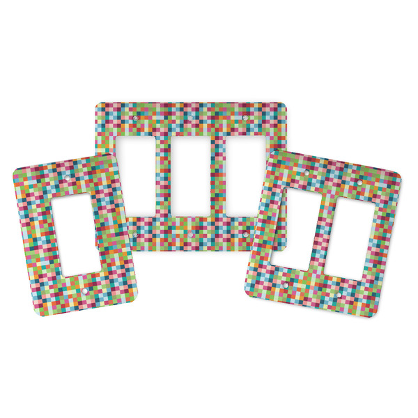 Retro Pixel Squares Rocker Light Switch Covers - Parent - ALL VARIATIONS