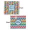 Retro Pixel Squares Security Blanket - Front & Back View