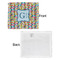 Retro Pixel Squares Security Blanket - Front & White Back View