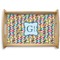 Retro Pixel Squares Natural Wooden Tray - Small (Personalized)