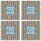 Retro Pixel Squares Set of 4 Sandstone Coasters - See All 4 View